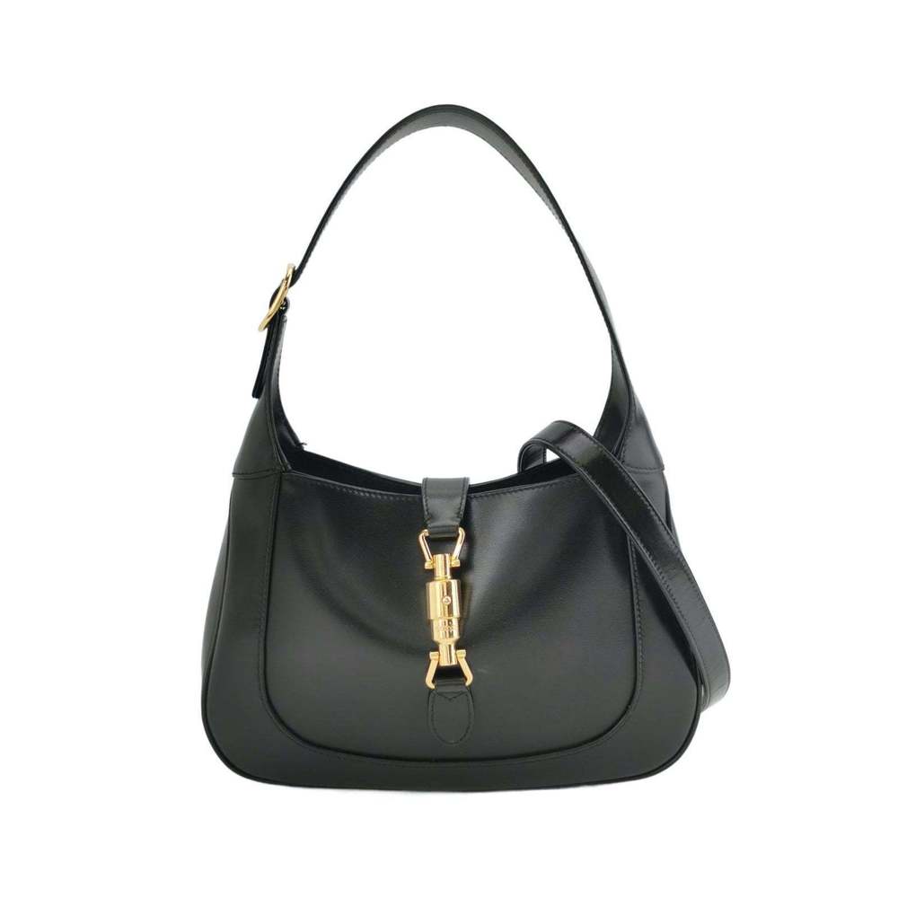 Gucci Jackie 1961 Black Leather Bag with Adjustable Strap